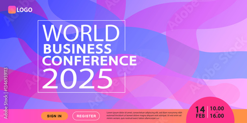 Banner to the online conference background. Colourful Paint Splash Abstract Background. pattern in full color rainbow spectrum colors. liquid shapes. Futuristic design posters. vector abstract.