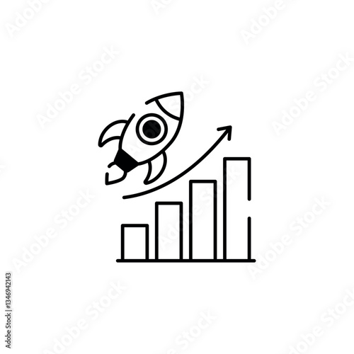 Boost Sale icon design with white background stock illustration