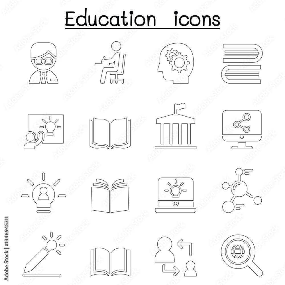 Fototapeta premium Learning & Education icons