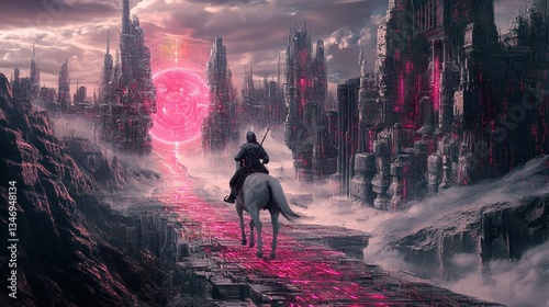 Digitalart Massive Digital View Horseback Landscape