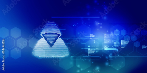 

2d illustration Cyber crime and internet privacy hacking. Network security, Cyber attack, Computer Virus, Ransomware, and Malware Concept