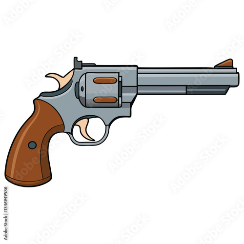 Smith & Wesson Model 686 gun, police weapon vector design, military vector design illustration.