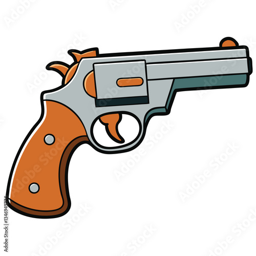 Smith & Wesson Model 686 gun, police weapon vector design, military vector design illustration.