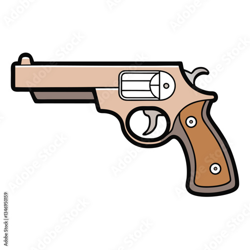 Smith & Wesson Model 686 gun, police weapon vector design, military vector design illustration.
