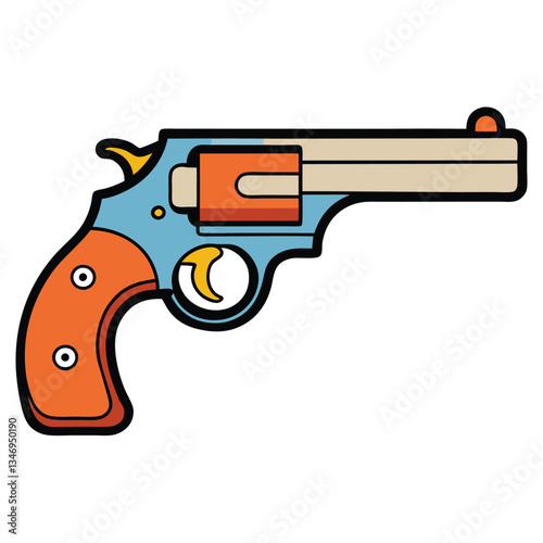 Smith & Wesson Model 686 gun, police weapon vector design, military vector design illustration.
