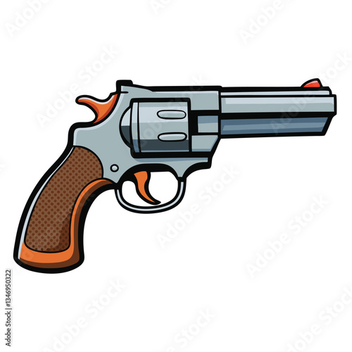 Smith & Wesson Model 686 gun, police weapon vector design, military vector design illustration.