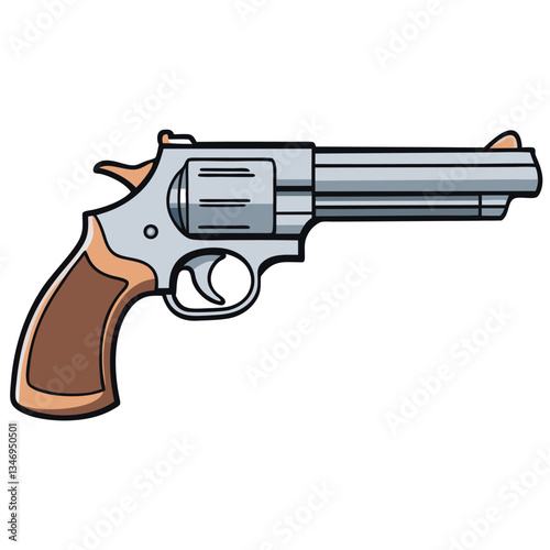 Smith & Wesson Model 686 gun, police weapon vector design, military vector design illustration.
