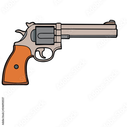 Smith & Wesson Model 686 gun, police weapon vector design, military vector design illustration.