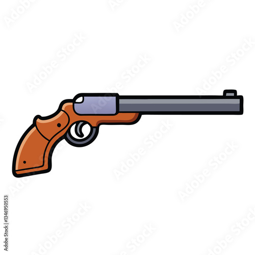 Smith & Wesson Model 686 gun, police weapon vector design, military vector design illustration.