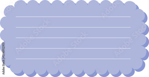 Pastel purple sticky with lines