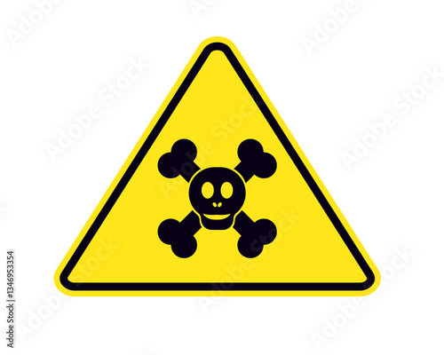 warning hazard symbol with skull and crossbones