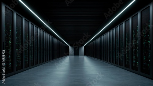 AI big data array concept featuring a 3D processor design illuminated by interconnected data nodes representing advanced artificial intelligence systems , Minimalism Clean and clear background color,