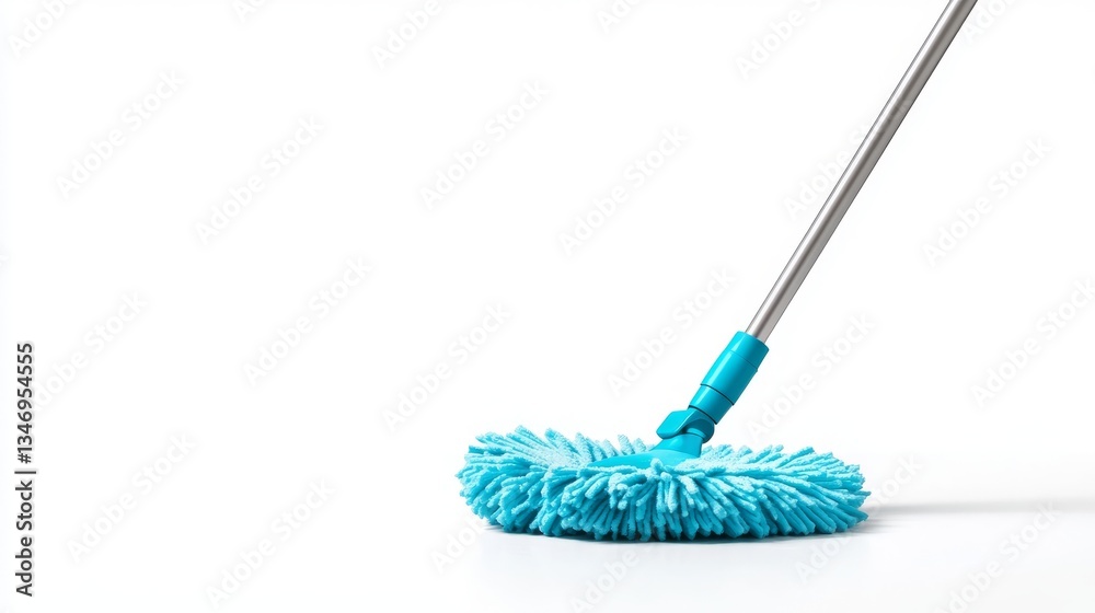 Blue microfiber mop for efficient cleaning Blue microfiber mop for efficient cleaning