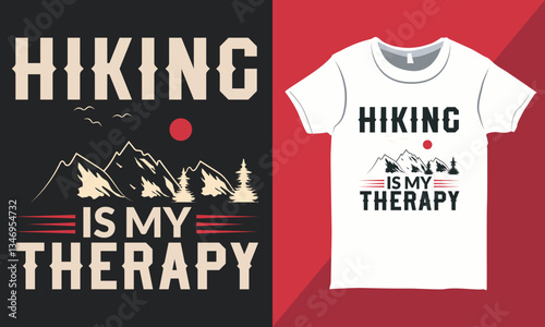 Vintage Hiking Adventure T-shirt Design Vector Illustration, Outdoor Outfits, Outdoor Shirt Design, Hiking Typography T-shirt Design for Print