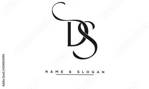 SD, DS Abstract Letters Logo Monogram
