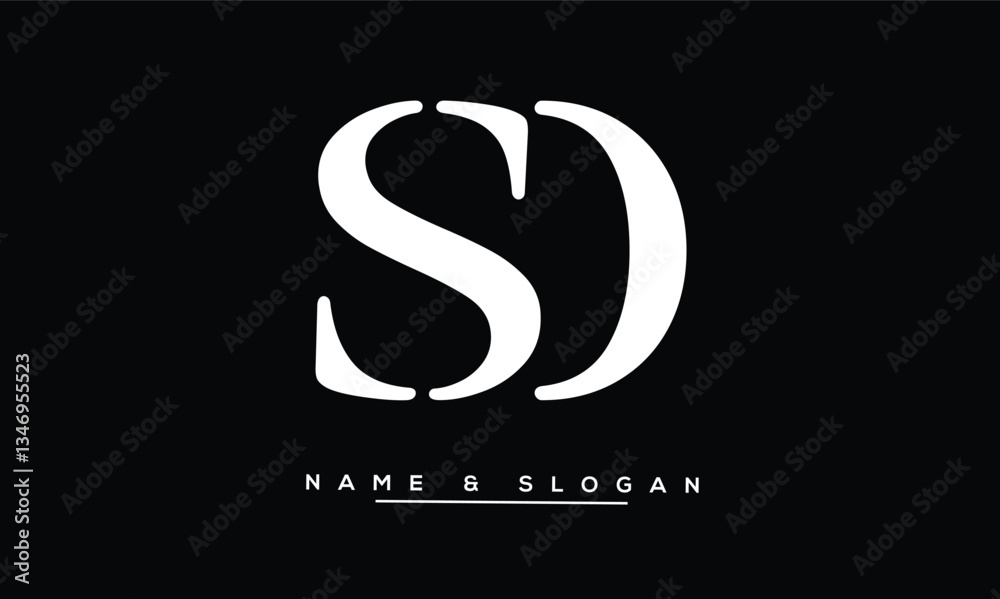 Fototapeta premium SD, DS Abstract Letters Logo Monogram