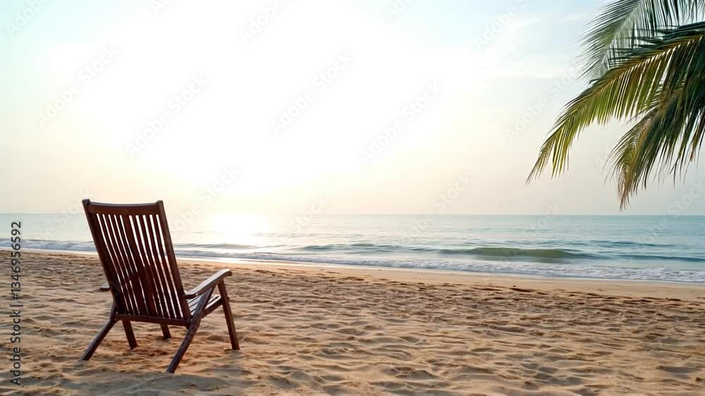 Beach chair sunset relaxation tropical Beach chair sunset relaxation tropical