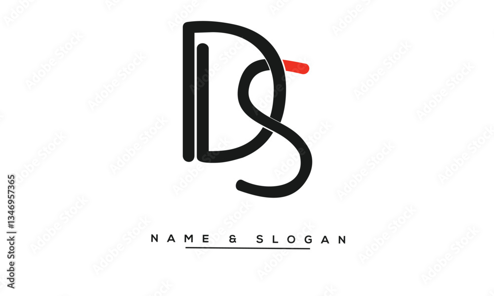 Fototapeta premium SD, DS Abstract Letters Logo Monogram