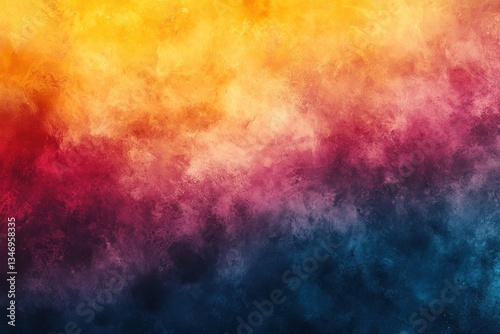 Abstract gradient background with pastel pink, yellow, and orange, dark blue and orange, featuring a subtle grainy effect, ideal for modern and elegant designs.