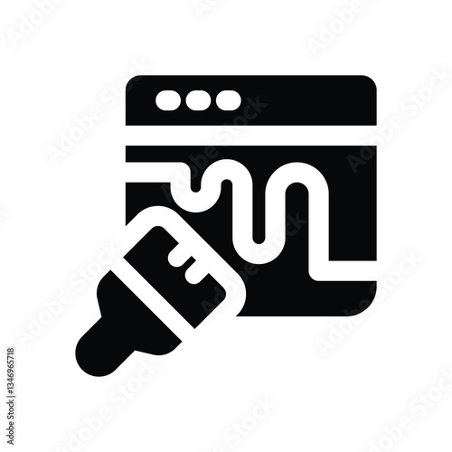 redesign glyph icon. Strong and solid vector icon for websites, mobile interfaces, presentations, and visual branding. High quality and easy to edit.