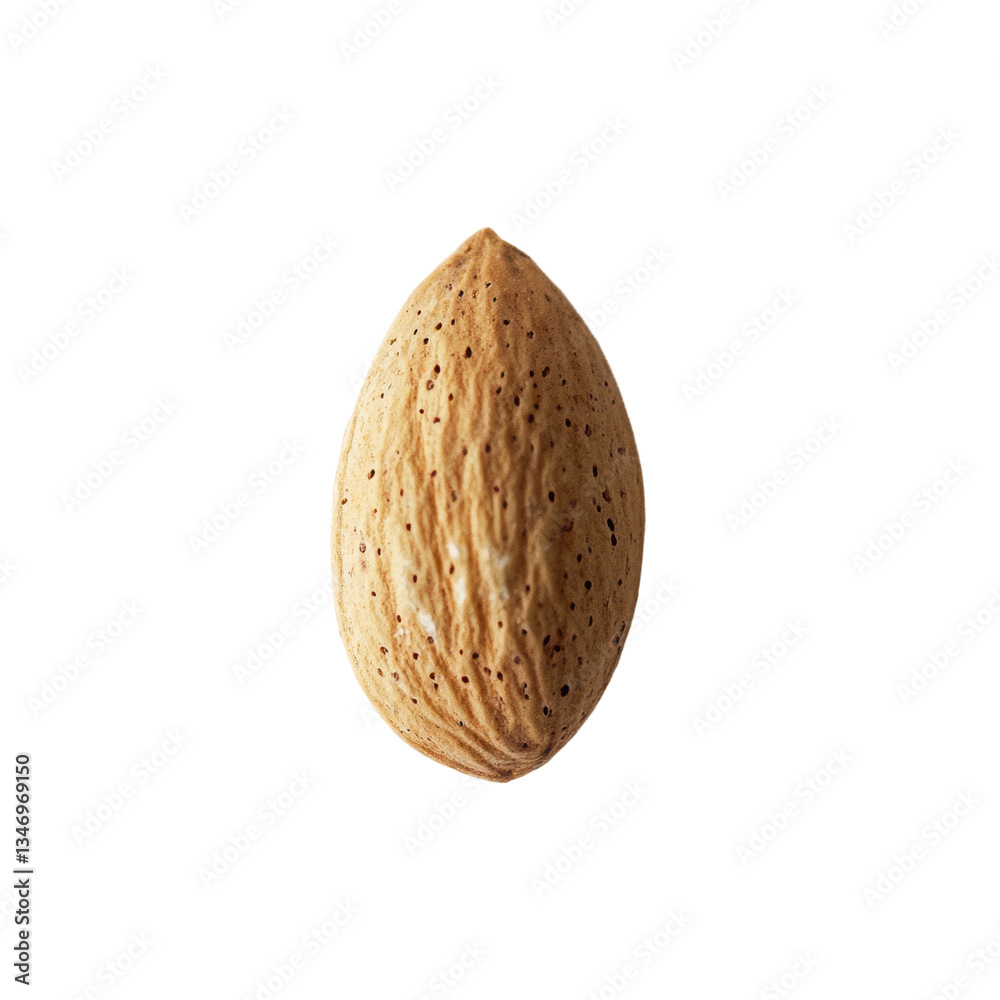 Almond in Shell Isolated on Black Background on white background Almond in Shell Isolated on Black Background on white background