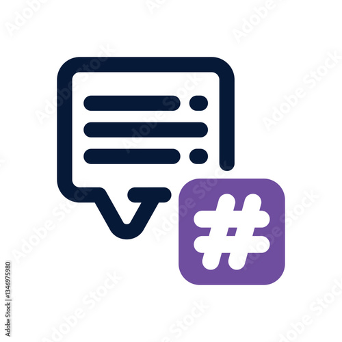 tagline dual tone icon. Sleek and modern vector icon for websites, mobile apps, marketing materials, and corporate design. Fully scalable and ready to use.