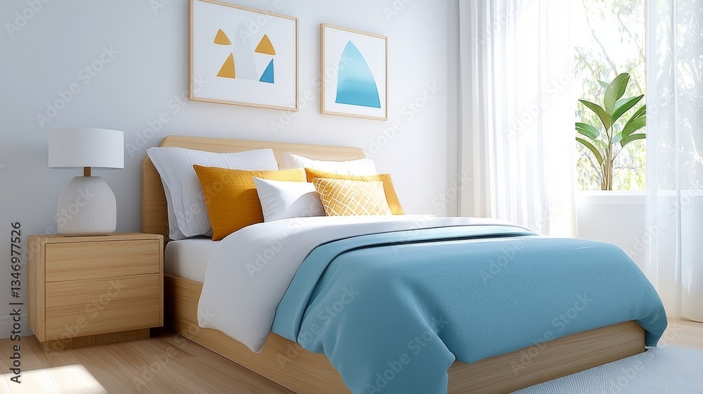 Fototapeta premium bedroom with bed