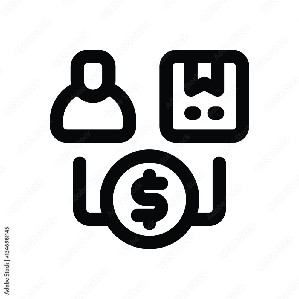 consumption line icon. Clean and minimalist vector icon for websites, mobile apps, presentations, and logos. Fully scalable and customizable for any project.