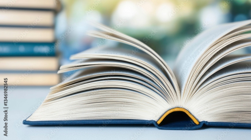 A stylish image of an open book with a vintage design, placed on a clean surface, with elegant details and lighting that draws attention to the timeless beauty of the book. , Minimalism Clean and A stylish image of an open book with a vintage design, placed on a clean surface, with elegant details and lighting that draws attention to the timeless beauty of the book. , Minimalism Clean and