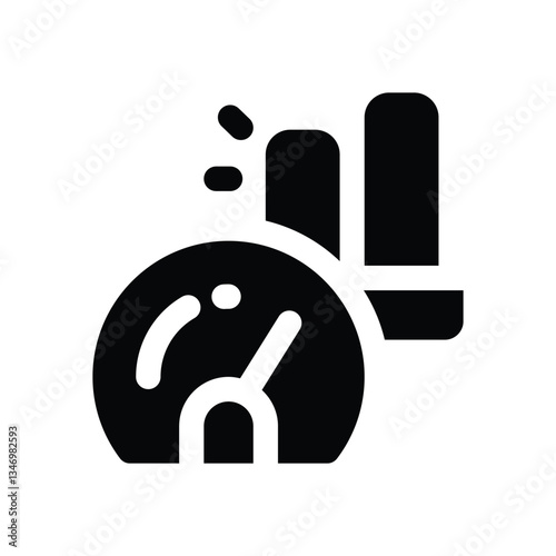 benchmark glyph icon. Strong and solid vector icon for websites, mobile interfaces, presentations, and visual branding. High quality and easy to edit.