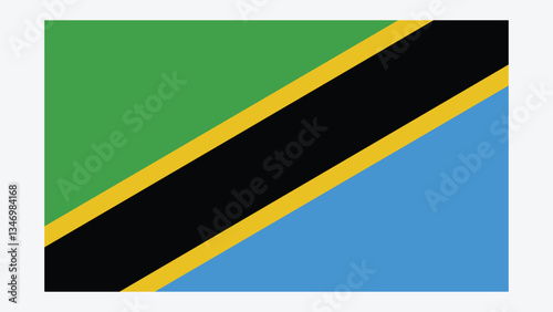 TANZANIA Flag with Original color