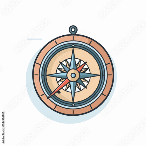 Vintage nautical compass with intricate design and directional markings for maritime navigation and exploration.