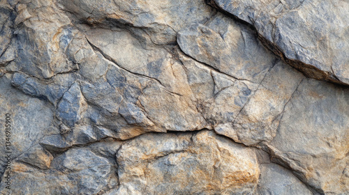 Textured surface of stone reveals natural patterns and earthy colors, highlighting the beauty of geological formations. Ideal for organic design and nature studies.