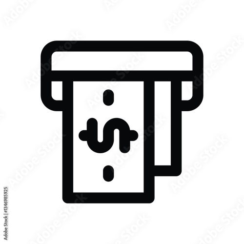 cash line icon. Clean and minimalist vector icon for websites, mobile apps, presentations, and logos. Fully scalable and customizable for any project.