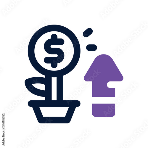 profit dual tone icon. Sleek and modern vector icon for websites, mobile apps, marketing materials, and corporate design. Fully scalable and ready to use.