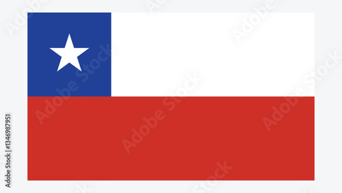 Fotografía CHILE Flag with Original color
