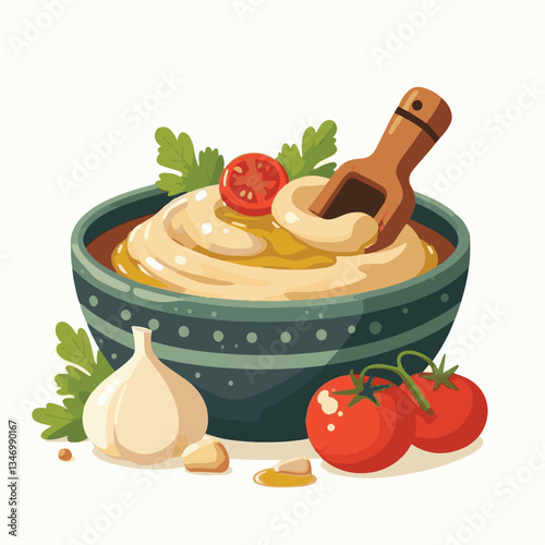 food, eggplant, cuisine, arabic, traditional, appetizer, vegetarian, dip, hummus, babaganoush, turkish, lebanese, vegetable, mediterranean, ganoush, parsley, healthy, snack, arabian, greek, baba, back