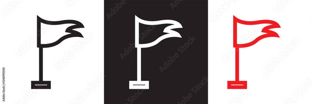 Flag icon. Vector illustration. isolated on white and black background. EPS 10 Flag icon. Vector illustration. isolated on white and black background. EPS 10