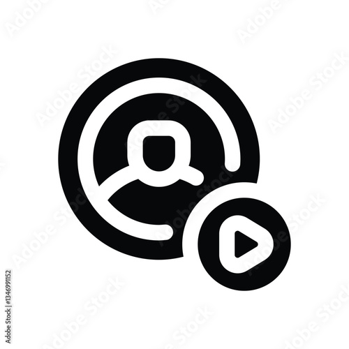 user glyph icon. Strong and solid vector icon for websites, mobile interfaces, presentations, and visual branding. High quality and easy to edit.