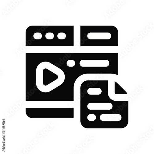 copywriting glyph icon. Strong and solid vector icon for websites, mobile interfaces, presentations, and visual branding. High quality and easy to edit.