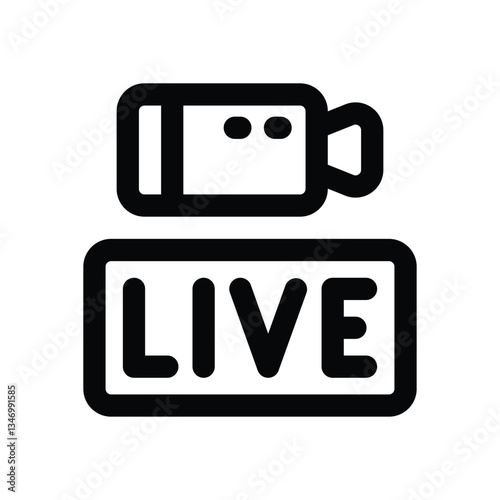 live line icon. Clean and minimalist vector icon for websites, mobile apps, presentations, and logos. Fully scalable and customizable for any project.