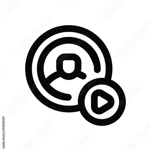 user line icon. Clean and minimalist vector icon for websites, mobile apps, presentations, and logos. Fully scalable and customizable for any project.