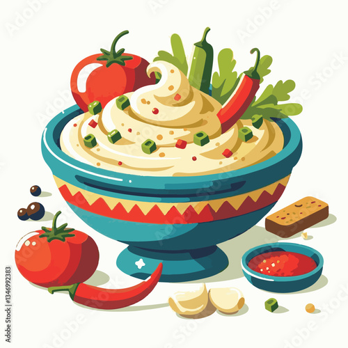 food, eggplant, cuisine, arabic, traditional, appetizer, vegetarian, dip, hummus, babaganoush, turkish, lebanese, vegetable, mediterranean, ganoush, parsley, healthy, snack, arabian, greek, baba, back