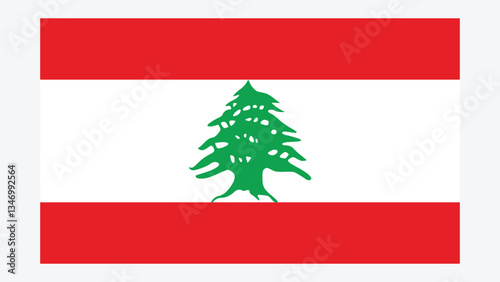 Cuadro en lienzo LEBANON Flag with Original color