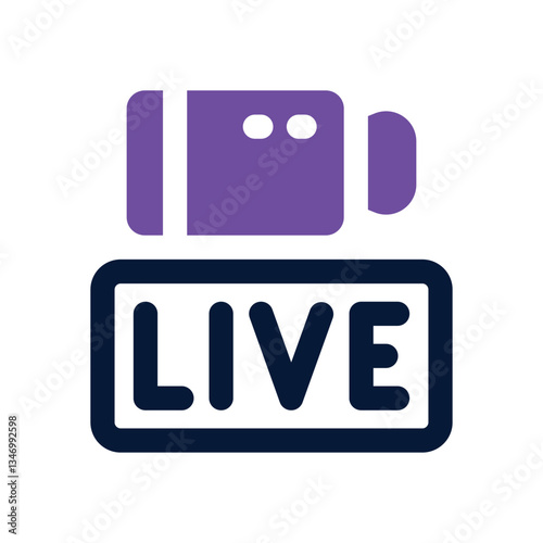 live dual tone icon. Sleek and modern vector icon for websites, mobile apps, marketing materials, and corporate design. Fully scalable and ready to use.