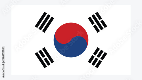 SOUTH KOREA Flag with Original color