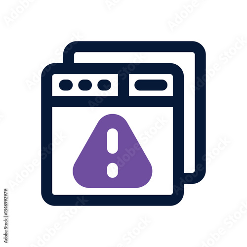warning dual tone icon. Sleek and modern vector icon for websites, mobile apps, marketing materials, and corporate design. Fully scalable and ready to use.
