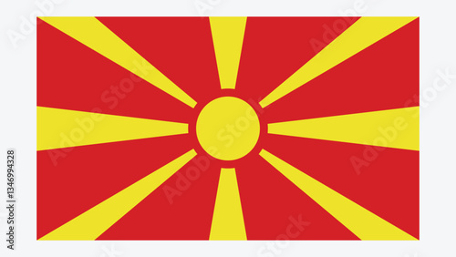 MACEDONIA Flag with Original color