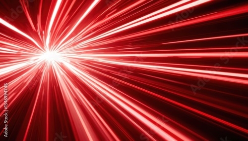 Dynamic Light Patterns of Red and White Streaks Creating Speed and Motion in Abstract Art