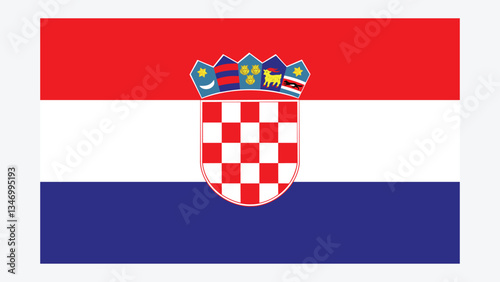 Cuadro en lienzo CROATIA Flag with Original color